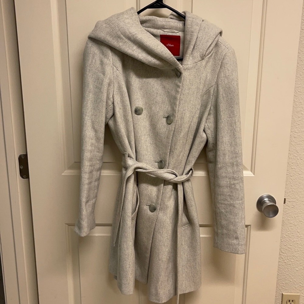 s.Oliver Wool Peacoat with hood